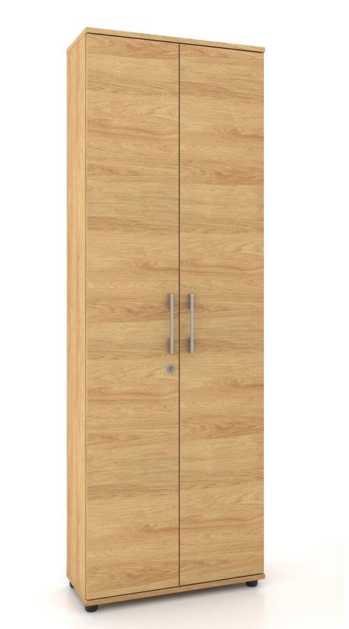 Regał  szafa biurowa G 60 2d HIKORA Naturalna 80 cm z zamkiem na klucz